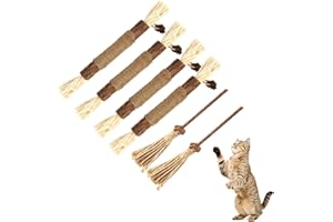 tao pipe 6 Stück Katzenminze Sticks, Matatabi Kausticks Interaktives Katzenspielzeug, Katzen Kauhölzer Silvervine Sticks zur Katzen Zahnpflege und Gegen Mundgeruch, Sicher Katzensticks Kausticks Set