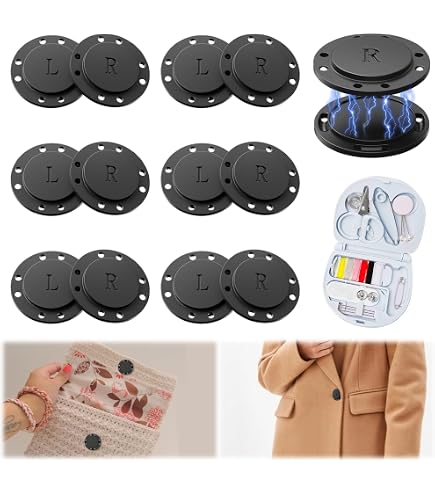 32 Pezzi Bottoni Magnetici per Borse 18mm e 14mm Bottoni Calamita 4 Colori Calamite per Borse Snap Magnetico per Borsa Cucito Artigianato Borse Abiti in Pelle