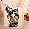 Mothers Day Unique Gifts for Mum - Engraved Candlestick Candle Holder, Mum Birthday Gifts, Birthday Gifts for Mum, Mum Gifts from Daughter
