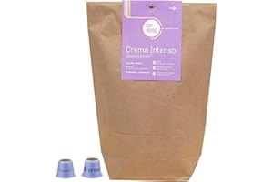 CUP VERDE Crema Intenso, 100 kapsułek kawy, kompatybilne z Nespresso*, bardzo mocne, ekologiczne, neutralne dla klimatu, uczciwy handel, delikatnie palone