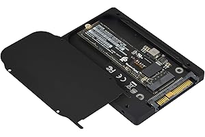 ADWITS Obudowa U.2 na NVMe SSD, U.2 (SFF-8639) na M.2 Key-M 2.5 Cal 7mm SSD konwerter Caddy, kompatybilna z PCIe 3.0 4.0 NVMe i AHCI SSD - Czarna