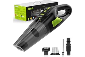 absob Aspirabriciole Senza Fili - mini Aspirapolvere per Auto Portatile Ricaricabile, con Luce LED e Filtri per Casa e Auto（AB-107）