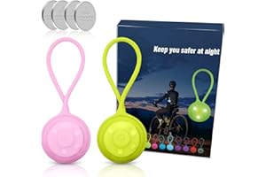 BTDZDD Led Blinklicht, Reflektoren Kinder/Blinklicht Schulranzen/Leuchtanhänger Hund/Schulranzen Licht, für Kinder, Jogger, Haustiere und Radfahrer (Light Pink + Orange Combo)