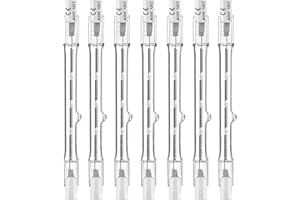 Jaenmsa r7s Halogen Light Bulbs, 7 Packs r7s Bulb 118mm Dimmable 230V 300w Halogen Bulbs, Tungsten Linear Light Bulb, 3000lm 2700K Warm White Floodlight Bulb, J118 Security Light Bulb(300w)