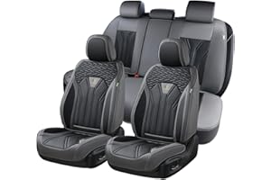 ‎FLORICH FLORICH Car Seat Covers Leather Front and Rear Seat Covers 5 Pieces Full Set Universal Fit Most Cars, Sedans, SUVs and Trucks