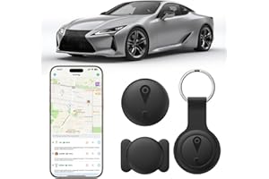 DRESZ GPS Tracker for Vehicles Work with Built-in APP (Compatible with iOS and Android),Mini Car Air Tracker Tag With Magnet Global Coverage,Hidden Car Locator Device,No Monthly Fee or Subscription