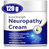 Extra Strength Neuropathy Relief Cream for Feet &amp; Legs, 120g Massage Cream for Back, Muscles, Knees, Shoulders - Rich in Natu