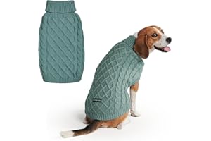 Spark Paws Knit Dog Sweater – Ultra Soft Warm Winter Dog Jumper for Small, Medium & Large Dogs – Stretch Fit Pet Sweater for French Bulldog, Pitbull, Girl & Boy Dogs Jacket, (Pine Green,2XL)