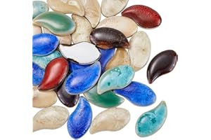 SOFPLATE 1 Box 200g Mosaic Craft Tiles Bulk Porcelain Mosaic Tile Colorful Floral Mosaic Tile Pieces Irregular China Tiles for DIY Crafts Plates Flowerpots Vases Cups Home Decor Mosaic Arts Supplies