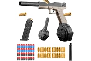 HUIKUANGEU Spielzeug Pistole,Spielzeug-Schaumstoff-Blaster,Spielzeug Pistole Kinder,Schaumstoff Soft Bullet Gun,Toy Gun mit Zubehörsets,Spielzeugpistole,für 14+ Geburtstagsgeschenk