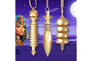MAJESTIC'S Péndulo Egipcio KARNAK & Péndulo de Radiestesia ISIS & Péndulo de Adivinación OSIRIS – Pack único de 3 péndulos egipcios [GARANTÍA DE POR VIDA]