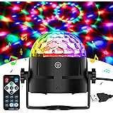 Mini Luci Discoteca GCBTECH - Palla LED Ricaricabile Con 15 Colori, Sensore Musicale E Telecomando