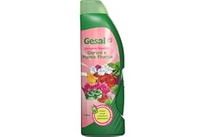 GESAL Concime Liquido per Gerani e Piante Fiorite, Per Colori vivaci e Fioriture abbondanti, 1 l