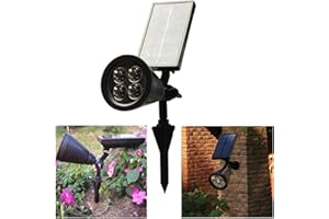 HUAWELL Solare LED Coltiva Luce 7 Luci Colorate per Piante Esterni Veg e Terra Giardino Spotlight No Need Carica Batteria Crescere Luce