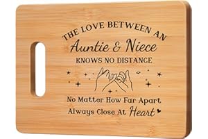 ELEQUAINT Auntie Gifts from Niece, Auntie Birthday Gifts, Personalized Cutting Board Kitchen Gift for Auntie, Best Auntie Gifts for Christmas Mother's Day Birthday