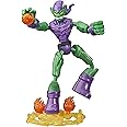 MARVEL Spider-Man Bend n Flex Green Goblin Action Figure Toy, 6Inch Flexible Figure, For Kids Ages 4 And Up