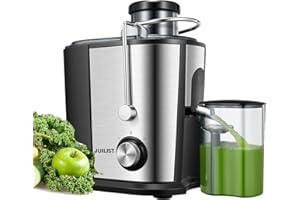 JUILIST Spremiagrumi, 600 W spremiagrumi con funzione antigoccia e antiscivolo, ricetta inclusa, facile da montare e pulire