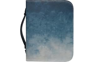 Kuiaobaty Étui de transport en similicuir avec poignée, cadeau d'art chrétien pour mère, père, gris dégradé