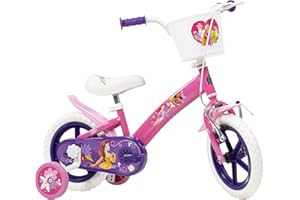 Toimsa Disney Princess 12" Bicycle, with Stabilisers and Basket for Ages 3-5