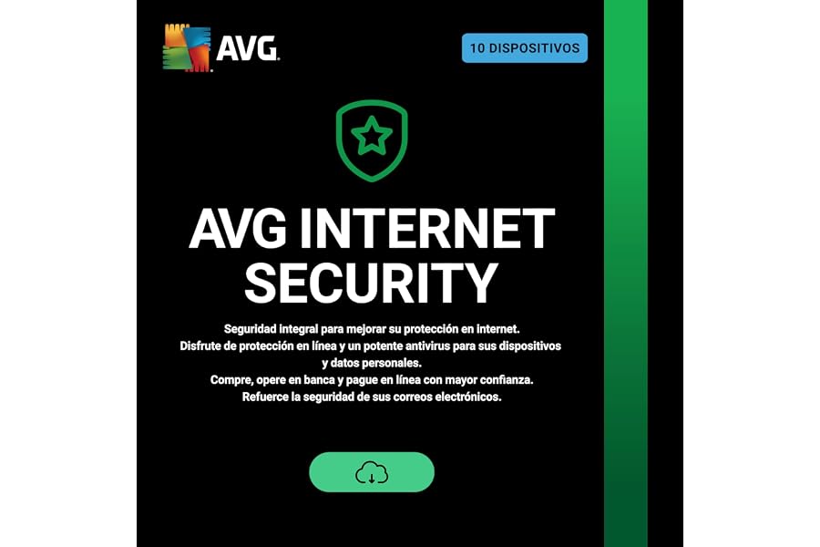 AVG Internet Security 2026 | Antivirus 10 Dispositivos | 1 Año | Descarga digital