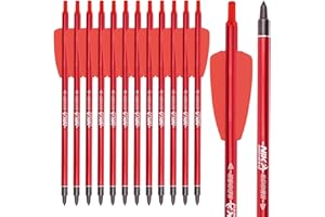 ELONG OUTDOOR Armbrust Pfeile Aluminum Bolzen 7,5" für Ek Archery Adder Cobra System mit 2" Flügeln für Zielbogenschießen Schießen