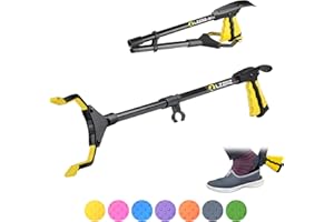 LZZAZ 32"/81cm Litter Picker, Grabbers for Disabled, Grabber Stick with Shoehorn, Litter Pickers for Adults Heavy Duty, Rotating 360° Reacher Grabber Multi Tool, Helping Hand Grabber Disability Aids