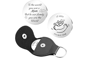 Prrivnix Gifts For Him Birthday Gifts For Her Double Sided Pocket Hug Token with Leather Keepsake Chirstmas Gifts For Dad Gifts For Men Valentines Gifts for Boyfriends