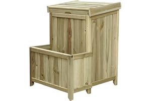 Zest Parcel Store with Planter – Outdoor Parcel Box – Internet Delivery Drop Box - Solid Pressure-Treated PEFC-Certified Wood - 0.5 m (W) x 0.57 m (D) x 0.69 m (H)