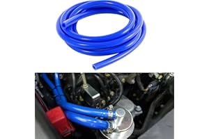 DYIOUXIN Manguera de Silicona,3 Metros Tubo Vacio Silicona,Manguera de Vacío ID 4mm,Alta Temperatura Manguitos Coche,para Motor de Coche Refrigerante Turbo,ID 4mm,OD 8mm,Azul