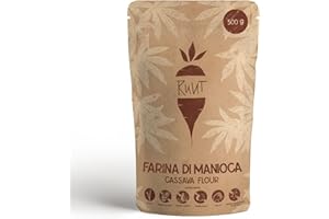 Ruut Farina di Manioca 100% Naturale - Paleo - Vegan - Farina senza Glutine, Cereali e Frutta Secca - Adatta al Protocollo Aip – Basso Contenuto di Fodmap - Senza Additivi (0,5 kg (1 x 0,5 kg))