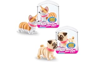 Pets Alive Booty Shaking Pups Jouet robotique à Piles (Lot de 2 : Carlin et Corgi) par ZURU