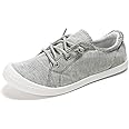 FUNKYMONKEY Women's Canvas Slip On Shoes Casual Flats Comfort Sneakers