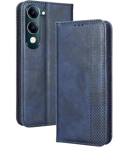 MOJIA Cover Portafoglio Per Huawei Honor X7a: Custodia In PU Con Supporto E Slot Per Schede - Blu