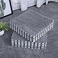 Jorunb Foam Play Mat Jorunb 12pc Plush Interlocking Floor Mat EVA Foam Interlocking Floor Tile Matting Kids Carpet Squares Protective Floor Mats Washable Fluffy Play Mat30x30cm (GREY)