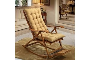 XFXDBT Coussin De Chaise Longue Soutien du Haut du Dos,épais Extra Large Coussin De Fauteuil Relax Coussin Bain De Soleil Rocking Chair Coussin Jardin Coussin-Khaki 48x120cm
