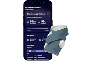 ‎OWLET Owlet Dream Sock - Pulsoximeter, Liveübertragung der Sauerstoffsättigung, Herzfrequenz -und des Schlafverhaltens (Bedtime Blue)
