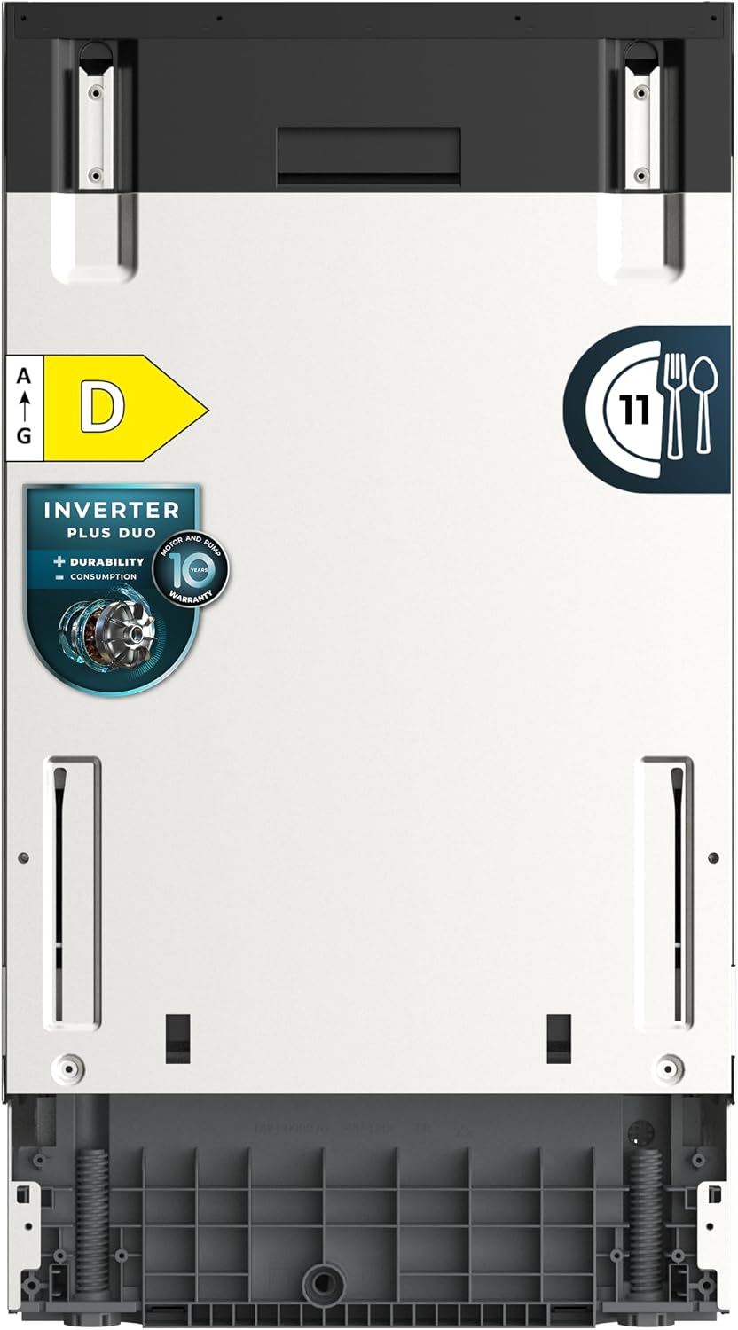 Cecotec Lavavajillas 45 cm Integrable Bolero Aguazero 4270 Full-BI. 11 Cubiertos, 9 Programas, Motor Inverter Plus Duo, Panel Táctil, FloorView Light, Super Dry, Half Load, Save+, AutoClean