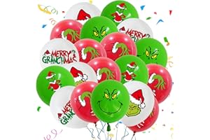 KVGBNT Weihnachtsdeko, 30/31 Stück Weihnachtsballon, Weihnachten Latex Ballons Party Deko, Rot Grün Weiße Luftballons, für Christmas Party Deko Neujahr Geburtstag (Grün)