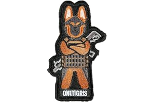 OneTigris Patch morale per cani ricamo mascotte patch/tessuto tessuto velcro patch (GSD)