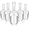 Excefore Pots Shaped Lip, 5PCS Gloss Tube Empty Plastic Lip Honey Gloss Containers Lip Balm Bottle Refillable Cute Lipstick Tubes with Wand for Women Girl DIY Cosmetics (Clear)