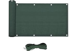 Rebecca Mobili Coverture, Brise-Vue De Balcon, Polyéthylène Vert, Anti-UV Respirant - Dimensions: 0,9 x 5 mètres (HxL) - Art. RE6548