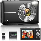Digital Camera 1080P 44MP Vlogging Camera for Kids Teens, FHD Compact Portable with 2.4" 16X Zoom Screen, Mini Anti-Vibration