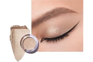 OULAC Fard a Paupiere Creme, Fard a Paupiere Paillette Sépia, Tient le Maquillage Pendant 12 Heures +, Résistant à la Transpiration, Résistant Aux Plis, Vegan | 06g (23) Light Luxury