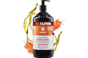 ZANIPRO Salmon Oil for Dogs UK, Brilliant Supplements for Dog Food Topper, Pure Omega 3,6 & 9, Dandruff, Joints & Itchy Dry Skin for Pets, Fish Oil for Dogs (1 Litre)