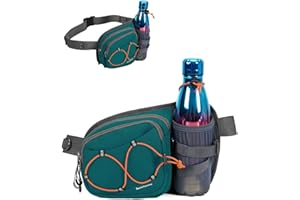 Sportsnew Bum Bag Fanny Pack with Water Bottle Holder, 2L Light Waist Bag, Water-Resistant for Hiking Running Cycling Dog Walking Travel