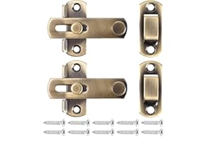 ANYUAN BOY 2pcs Verrous à rabat,loquets de porte à moraillon coulissant, Boulons de porte de grange ，pour armoires boucle boulon de porte de jardin boulon de porte de clôture(bronze)