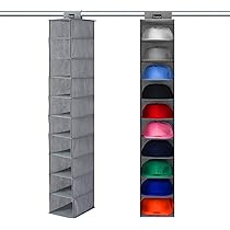 Organizer Per Cappelli Da Porta - 2 Pezzi Con 16 Clip, Regolabile (Nero)