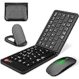 KASTWAVE Foldable Bluetooth Keyboard and Mouse,Protable Folding Wireless Keyboard Mouse Combo for Business and Travel,USB-C Rechargeable,Keyboard for Windows iOS Android Tablet Smartphone Laptop PC