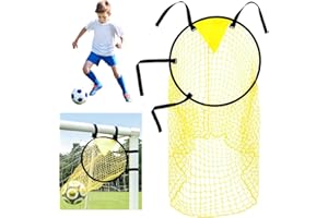 ATSGJLZN Fussballtor Torwand,Fussball Trainingszubehör,Fußball Zubehör Torzonen Fokus für Training Fussballtore für Garten Kinder Schussgenauigkeit Verbessern(45x60cm,Gelb)