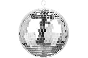 BeamZ MB20 Bola de Discoteca de espejos para colgar del techo en fiestas, Bola discoteca de Espejos, Disco ball decoración de fiestas para efecto multi rayo, Diámetro 20 cm.